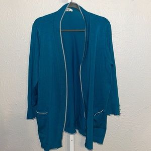 C.J.Banks Jade Green Open Front Cardigan Top Size XL